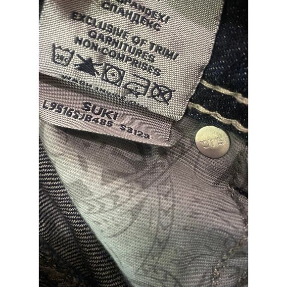 Silver Jeans Co Women's Suki Boot Cut Denim US 26 Embellished Dark Stonewash Y2K - Picture 9 of 11